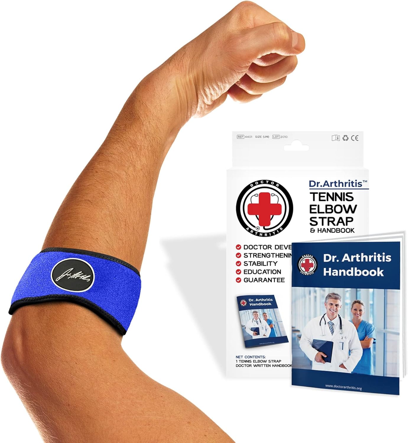 Doctor Developed – Codera de tenis duradera para tendinitis y lesiones, cómoda codera de tenis para hombres y mujeres, codera para golfistas con