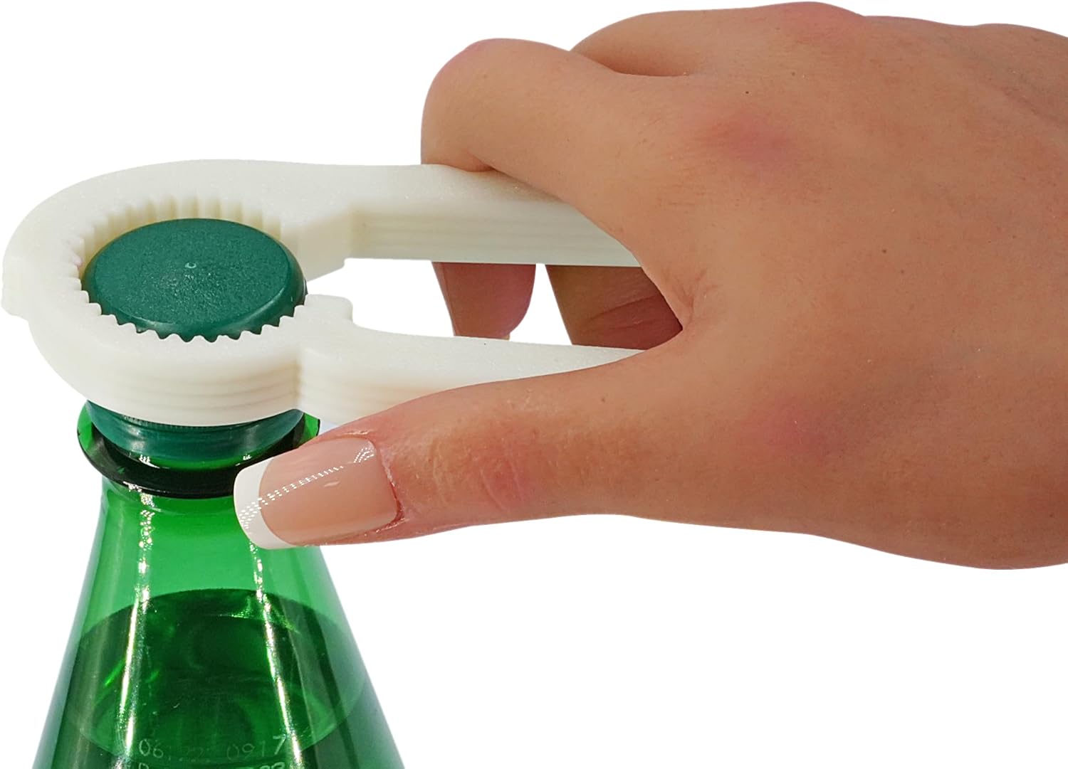Intulon Abridor y tensor compacto de botellas de bebidas Cool Twist, agarre para tapa de botella, cabe fácilmente en el bolsillo o bolsa (blanco