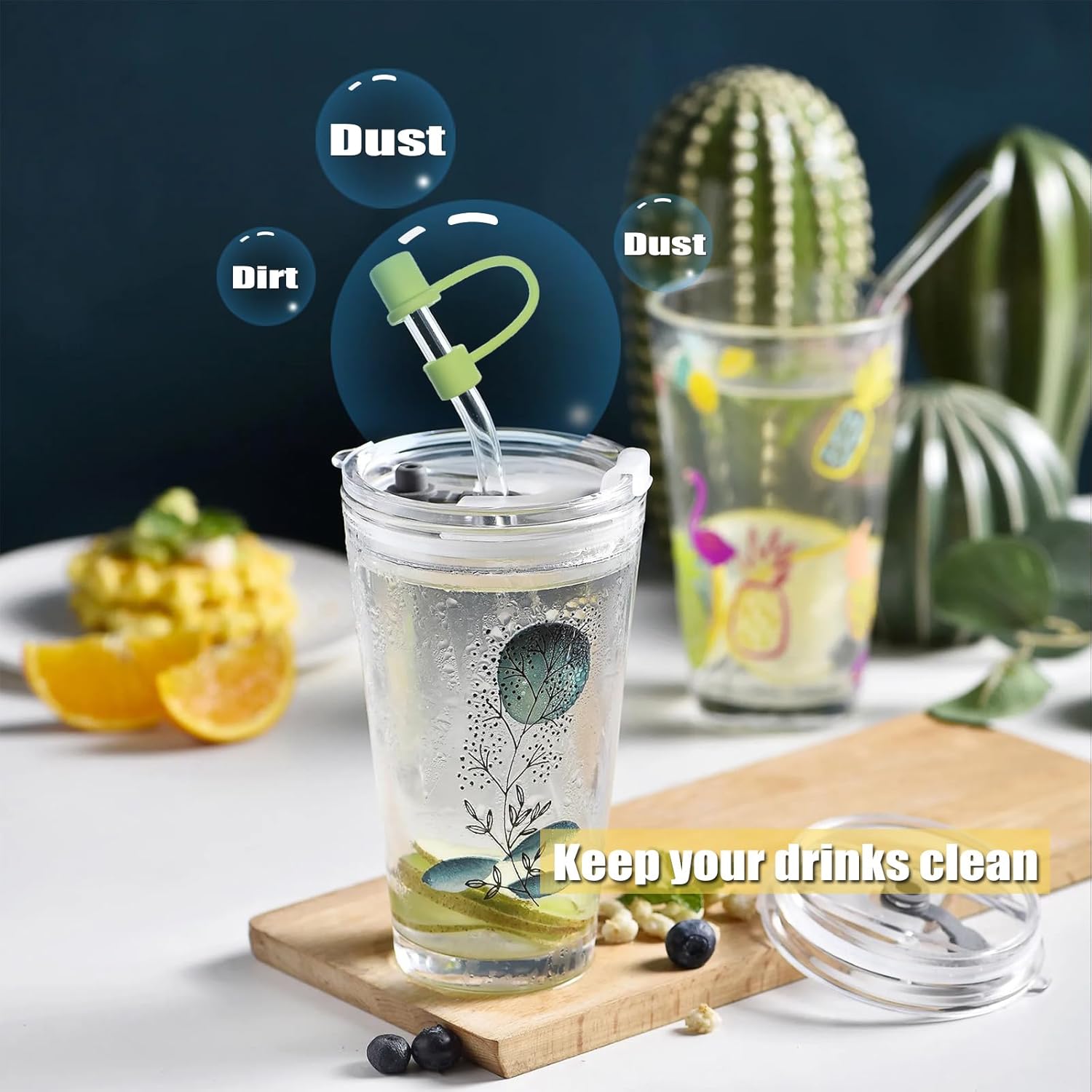 Stanley Fundas de pajilla, 12 fundas de popote para vaso Stanley Cup Simple de 40 onzas Hydrapeak de 40 onzas, funda de popote de silicona suave