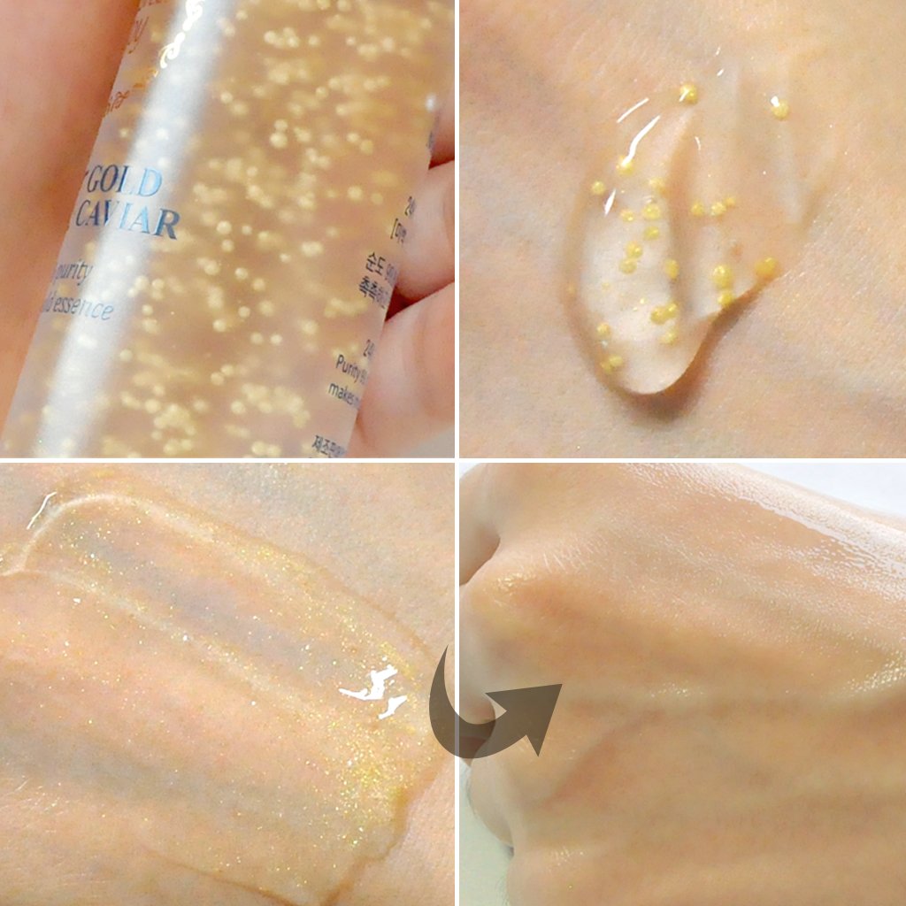 Elishacoy Caviar de oro de 24 quilates, esencia de oro de lujo, 1.69 onzas líquidas, revitalizante y rico nutritivo, efecto reafirmante y