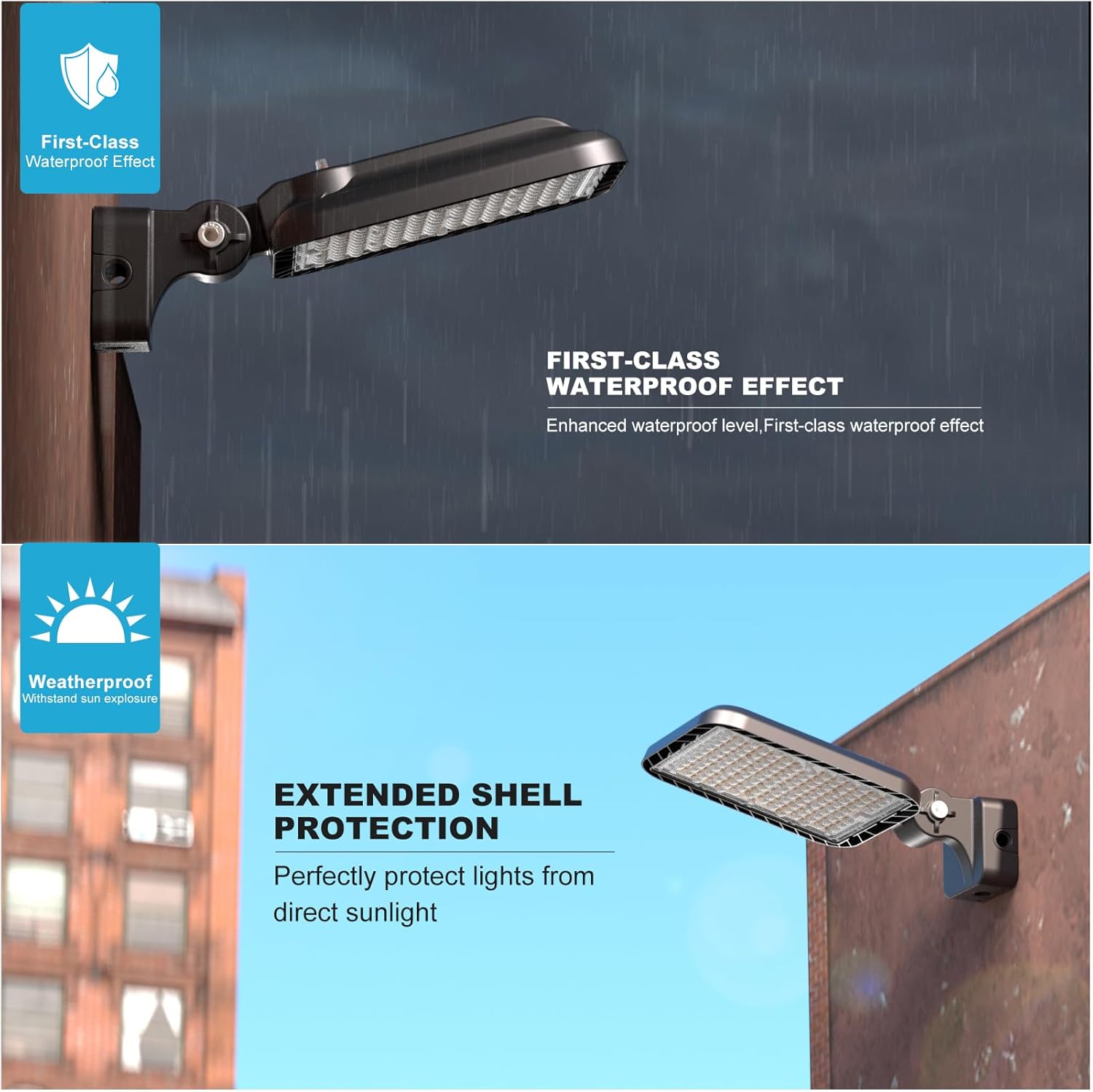 Lightdot Paquete de 4 luces LED de pared de 200 W, 28000 lúmenes equivalente a 800 W MHHPS Luz de inundación para exteriores de 5000 K