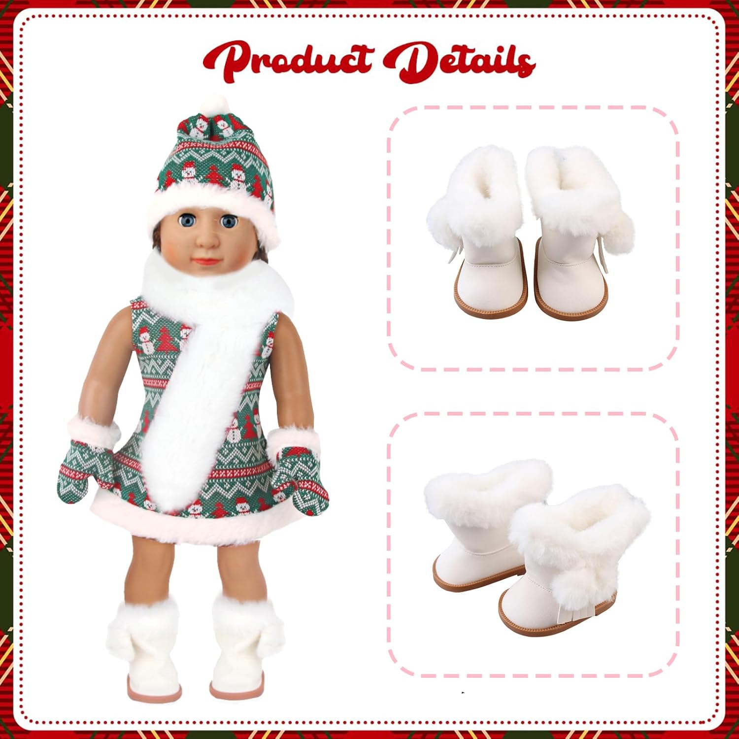 15 piezas de ropa de muñeca de 18 pulgadas de invierno, incluyendo accesorios de muñeca, ropa de muñeca, zapatos de muñeca, bufanda de muñeca,