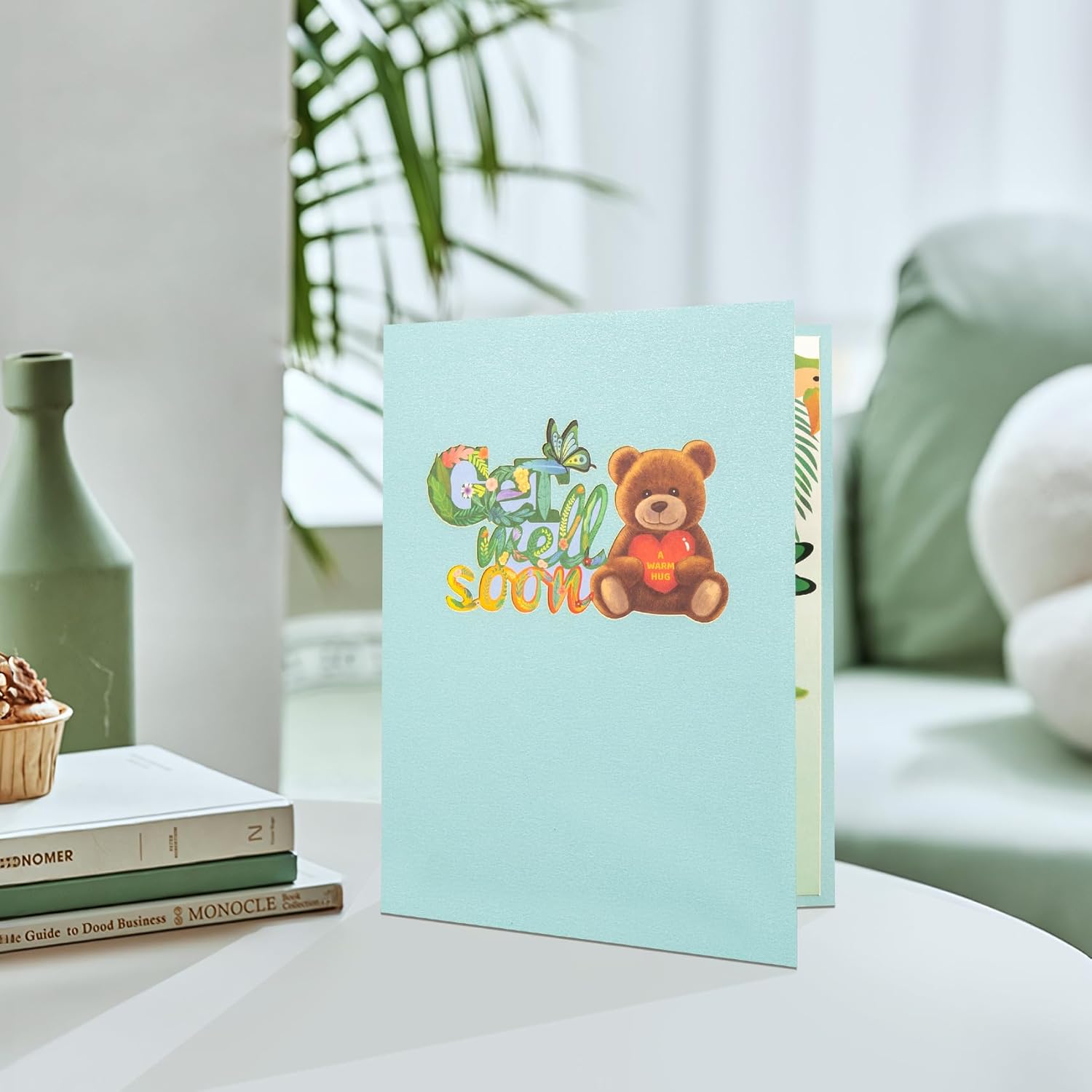 GREETING ART Tarjeta de recupérate pronto, tarjetas religiosas de recuperación, tarjeta de recupérate pronto, tarjetas de condolencias para hombres