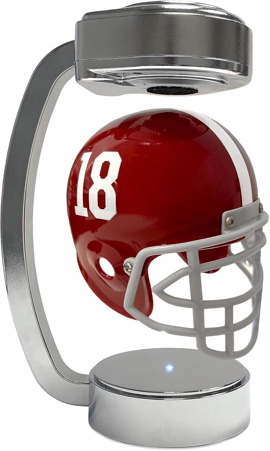 Mini casco giratorio de levitación flotante con licencia oficial de la NCAA en cromo
