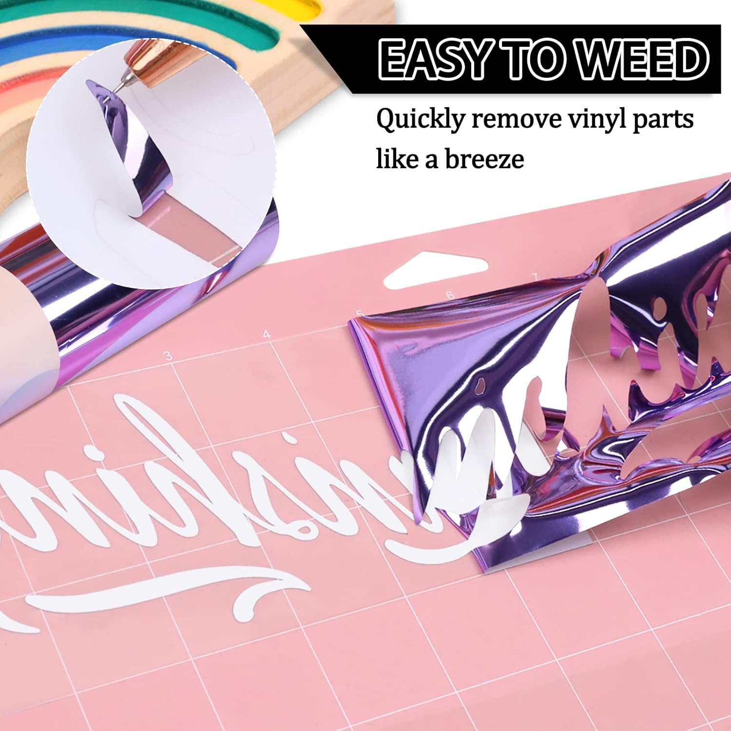 WRAPXPERT Rollo de vinilo metálico suave de transferencia de calor, cromado, de 12 x 5 pies, vinilo para planchar para camisas, fácil de cortar y
