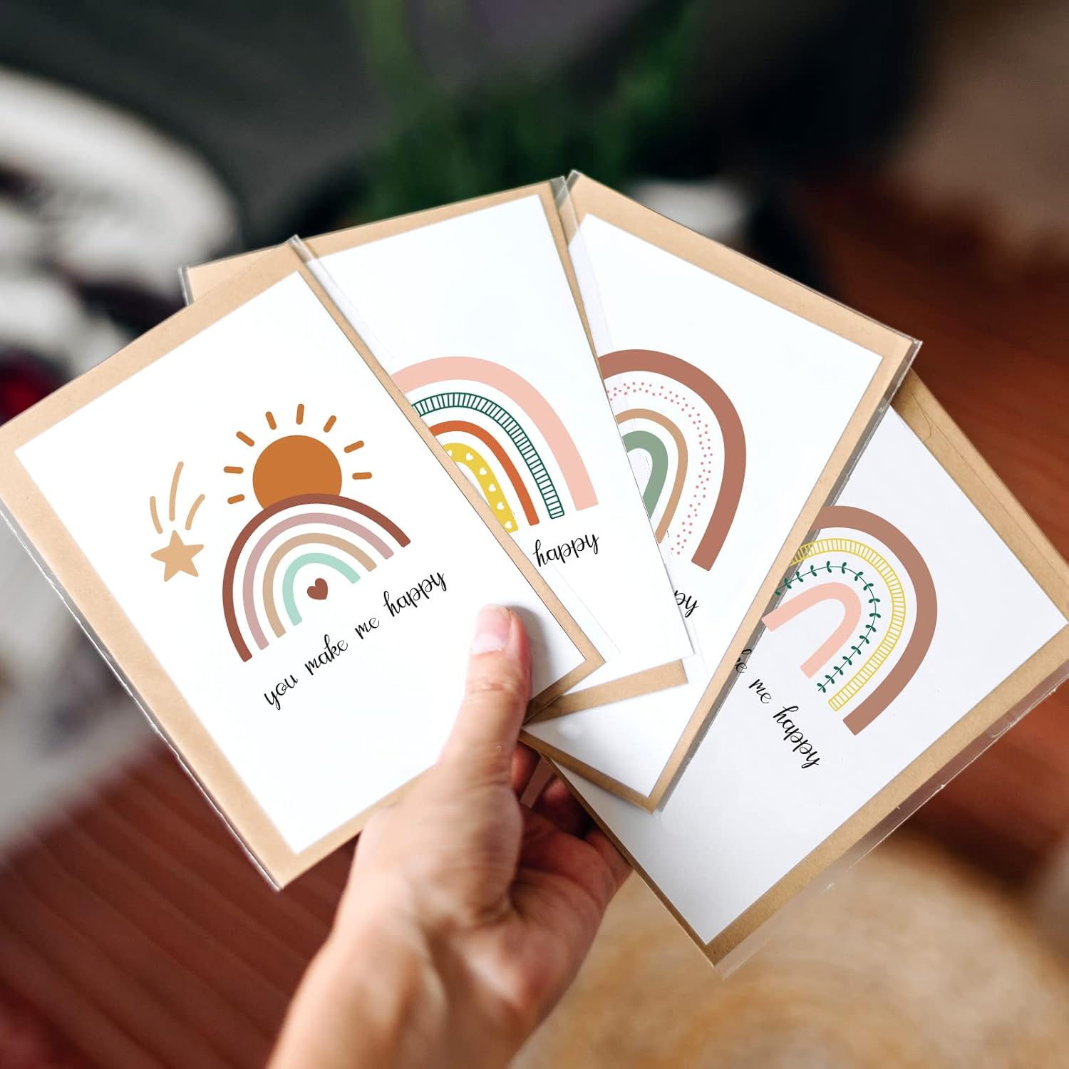 Rainbow Cloud Sellos transparentes Rainbow Sentiments – Sellos transparentes de silicona para decoración de tarjetas y álbumes de recortes