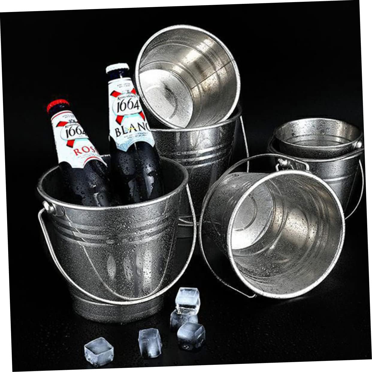 3 piezas mini mini refrigerador mini botellas de alcohol bote de basura con tapa bañera portátil mini refrigerador transparente favorece cubos de