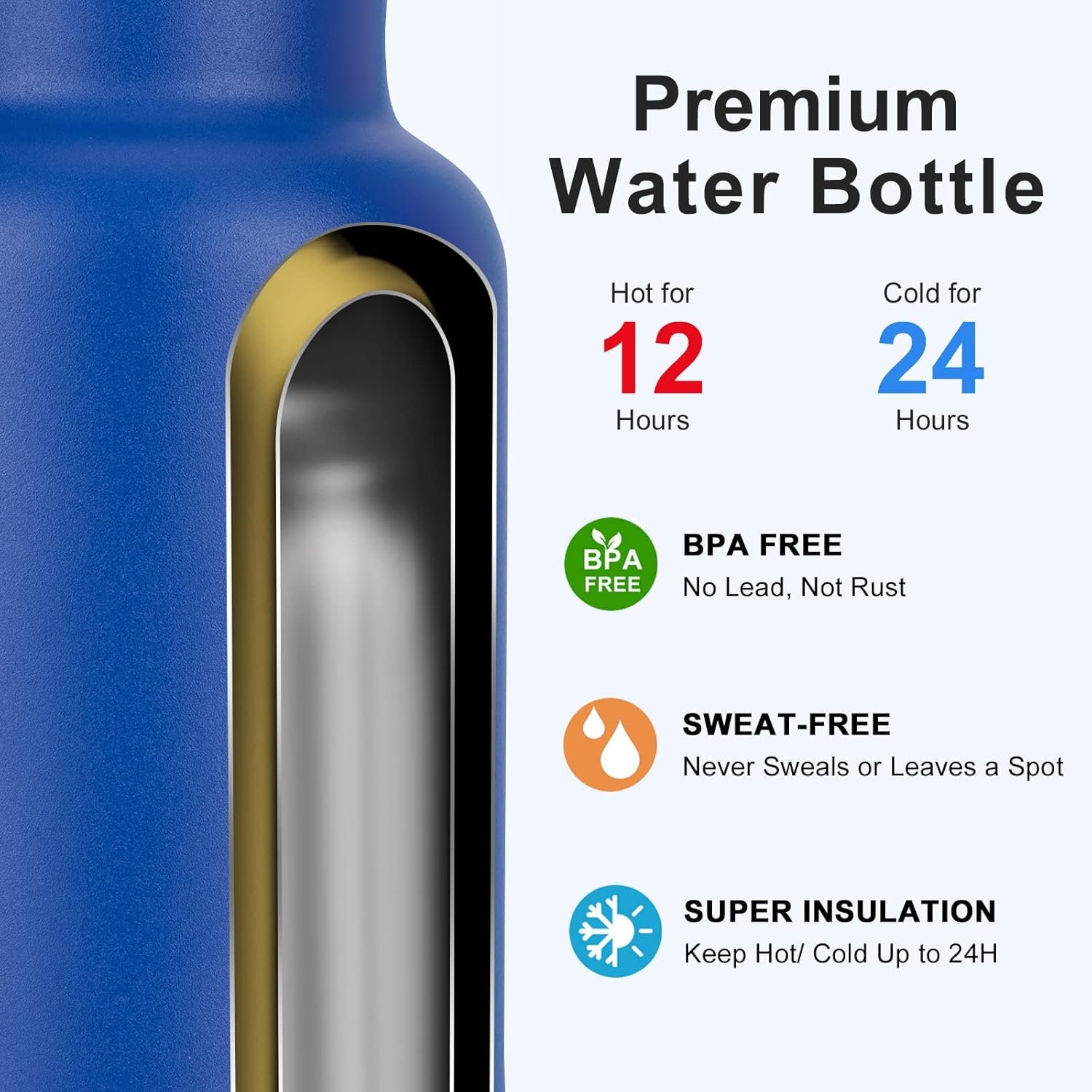 Botella de agua para niños de regreso a la escuela, botella de agua pequeña de acero inoxidable aislada al vacío de 12 onzas con pajita, botella de