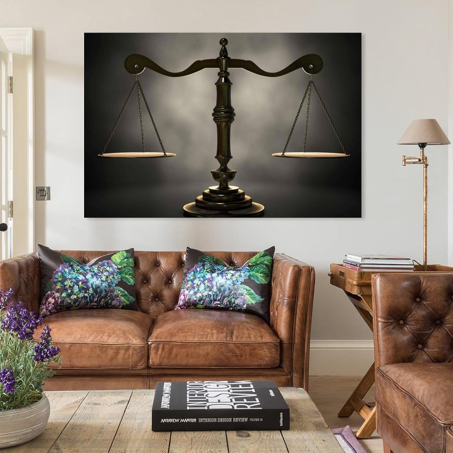 Póster Moderno De Pared De Escamas De Oro De La Justicia, Lienzo Impreso, Decoración Para Dormitorio Poster Decorative Painting Canvas Wall Posters