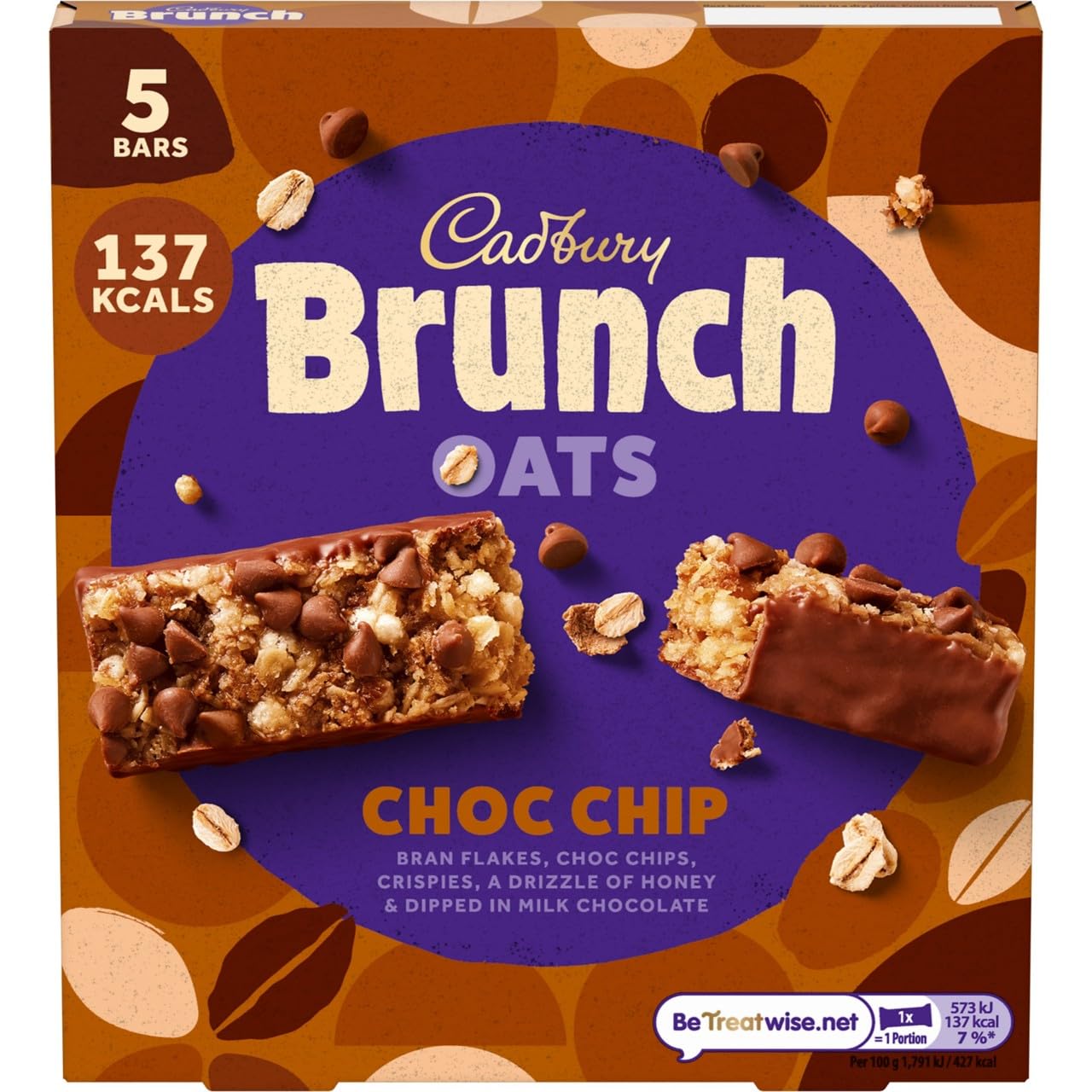 Cadbury Brunch Bar Chocolate Chip, 6.77 oz