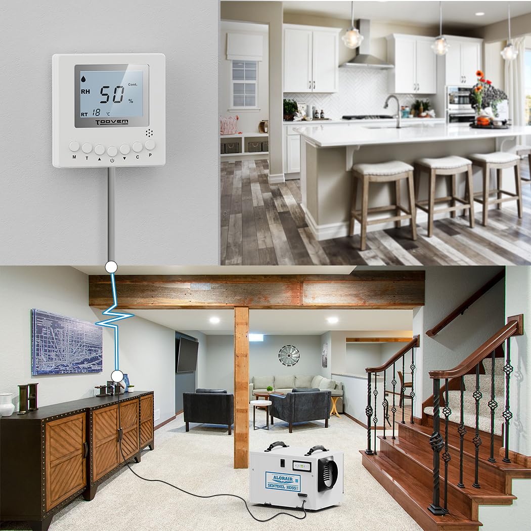 TooVem – Control remoto para humedad digital, temperatura, adapta el nivel de humedad, para deshumidificador de espacio de rastreo de sótano
