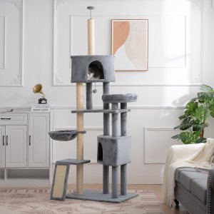 mydearpet Árbol para gatos, torre para gatos de 104 pulgadas para gatitos de interior, gatos y mascotas, condominio para gatos de varios niveles con mydearpet Árbol para gatos, torre para gatos de 104 pulgadas para gatitos de interior, gatos y mascotas, condominio para gatos de varios niveles con