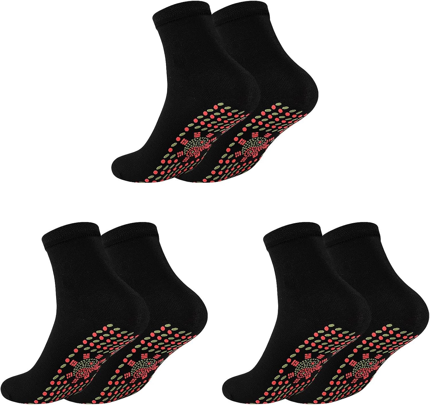 JOYO Calcetines calefactables Turmalina Calcetines de salud autocalentables magnéticos cómodos invierno cálido unisex calcetines de algodón