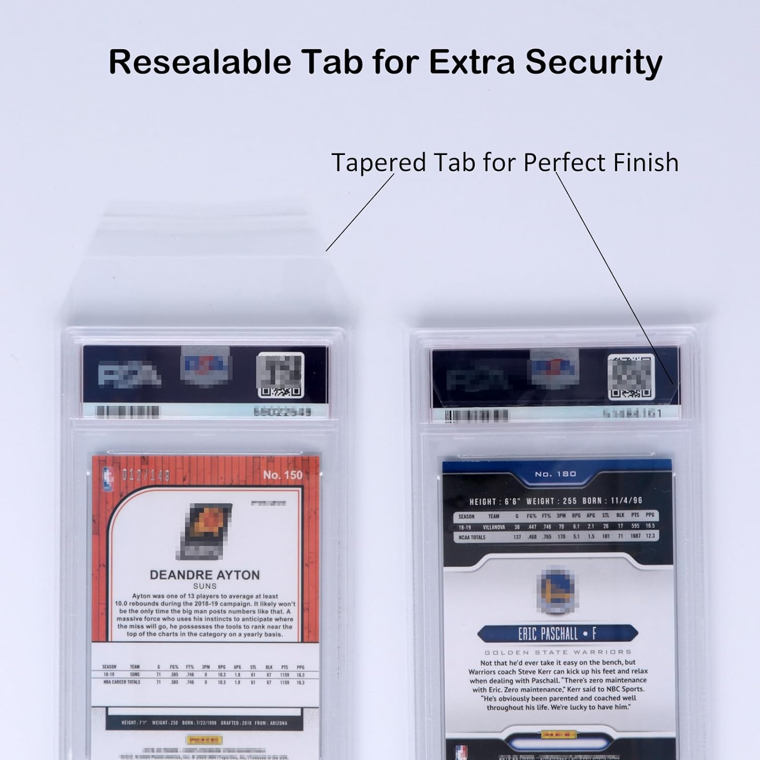 Rayvol Fundas graduadas resellables para losas de tamaño PSA, fundas de ajuste exacto compatibles con PSA, CSG, CGC, FGS, FCG y losas de tamaño