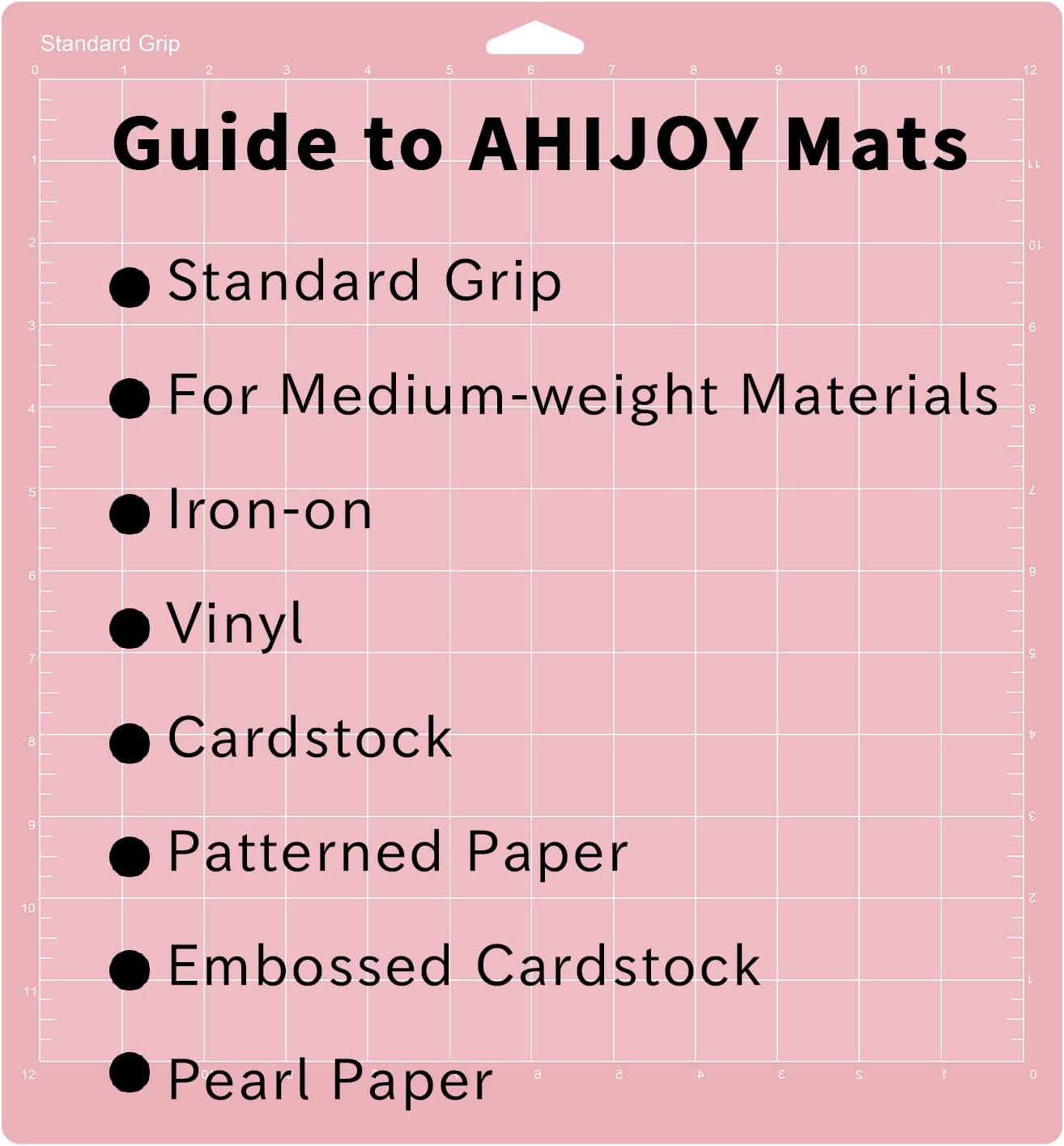 AHIJOY Alfombrilla de corte para Cricut, paquete de 3 alfombrillas de corte de 12 x 12 pulgadas (agarre estándar, agarre ligero) para Cricut Explore