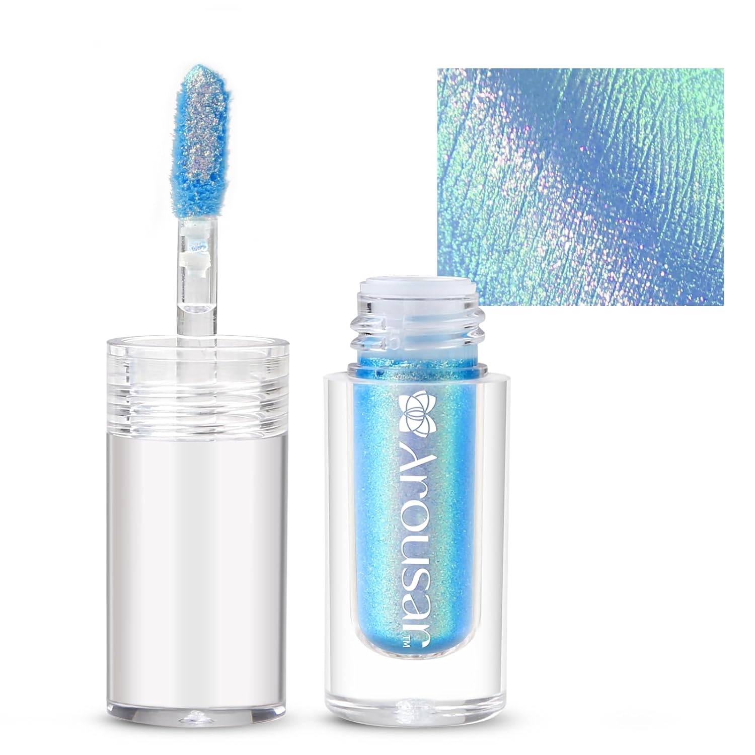 Sombra de ojos líquida metálica, sombra de ojos metálica camaleón, cambio multicolor, maquillaje de ojos altamente pigmentado y brillante,