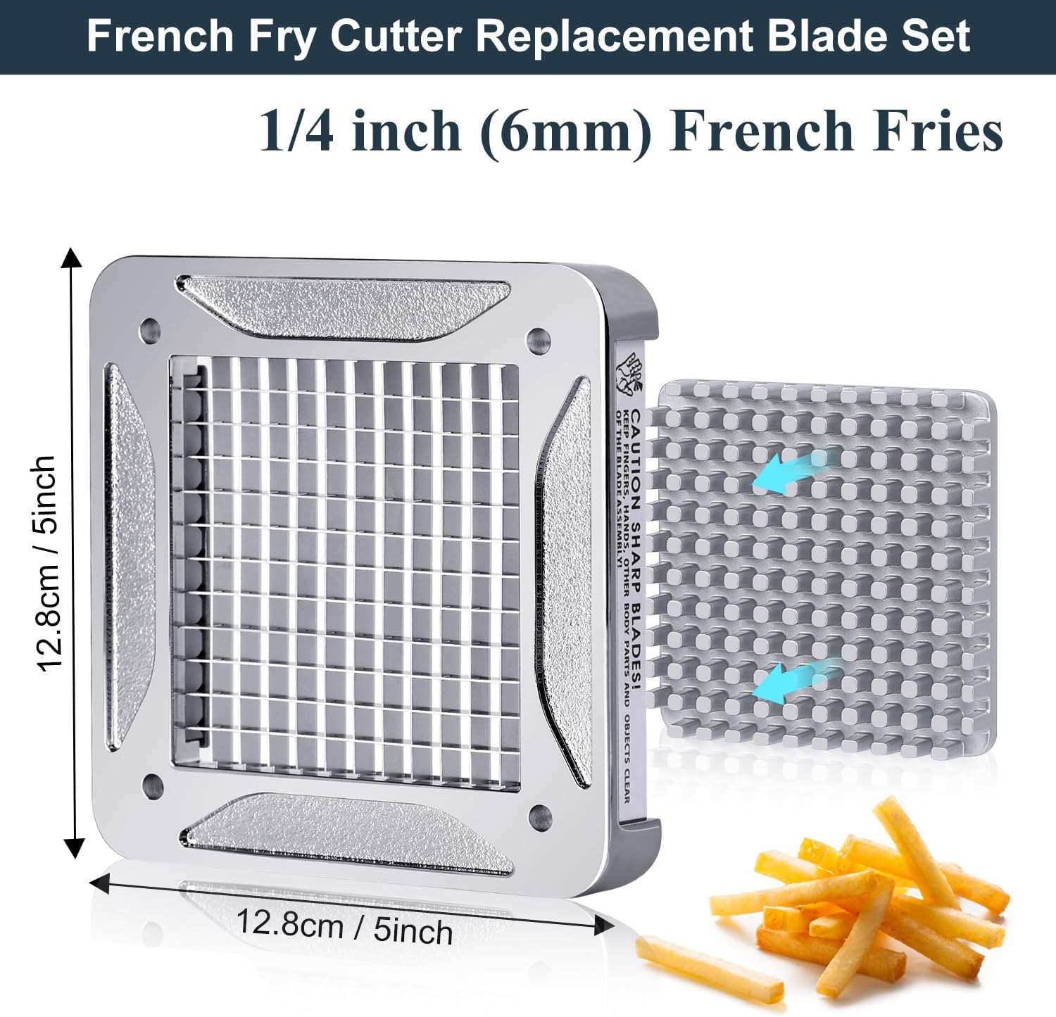Sopito Cuchilla de repuesto para cortador de papas fritas para V6, 14 pulgadas