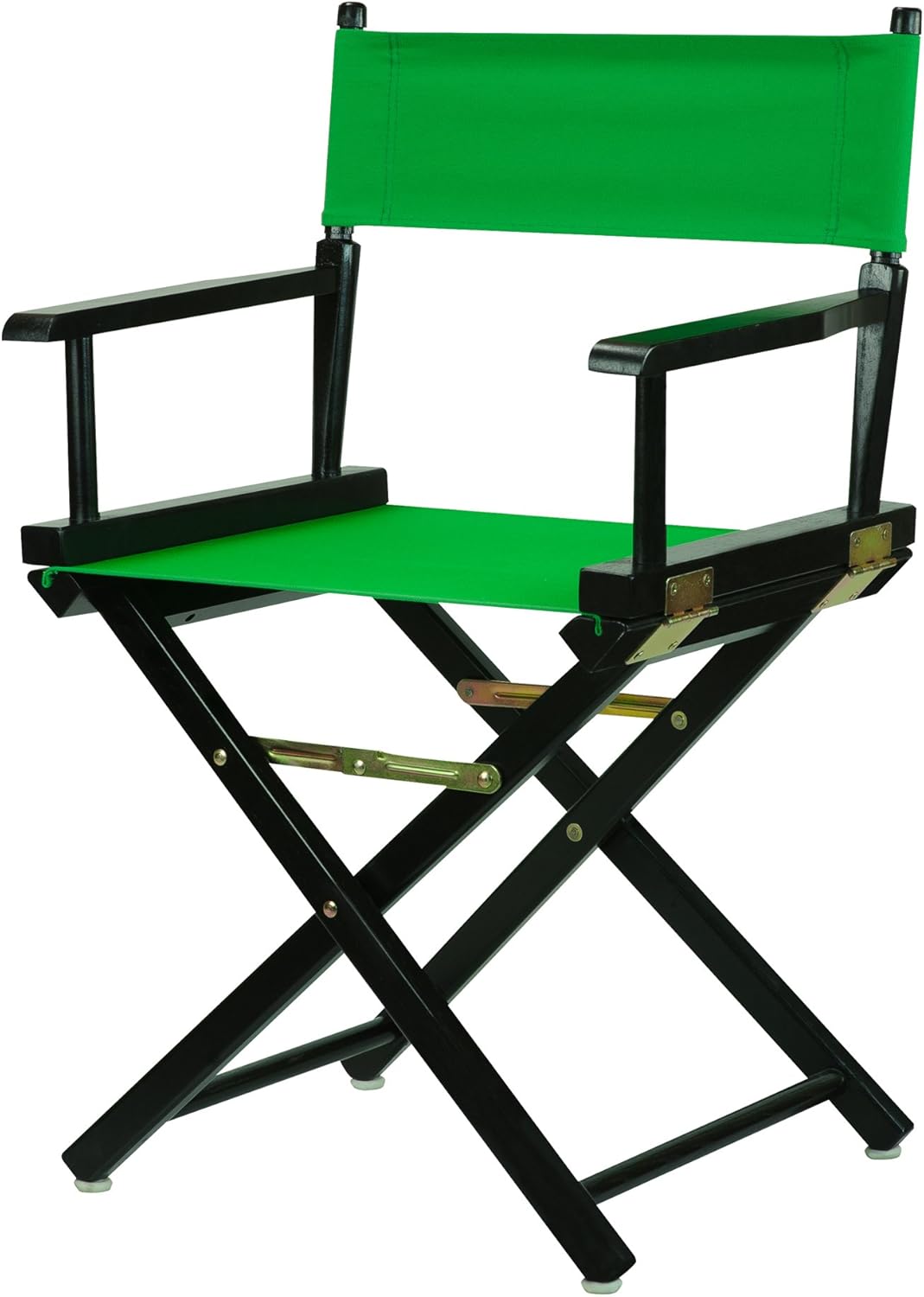 Casual Home – Silla de director de 18 in, marco negro, con lona color verde, altura clásica