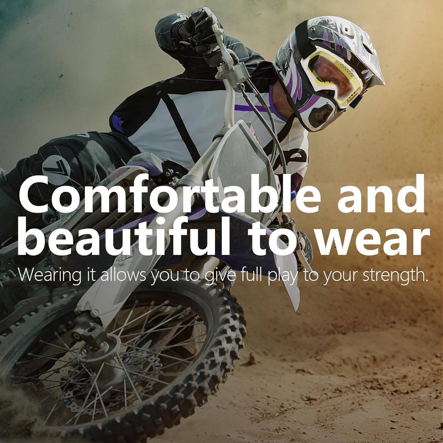 Gafas de motocicleta ATV Dirt Bike Anti arañazos Motocross UV400 proteger gafas flexibles Off Road a prueba de polvo anti niebla gafas de equitación