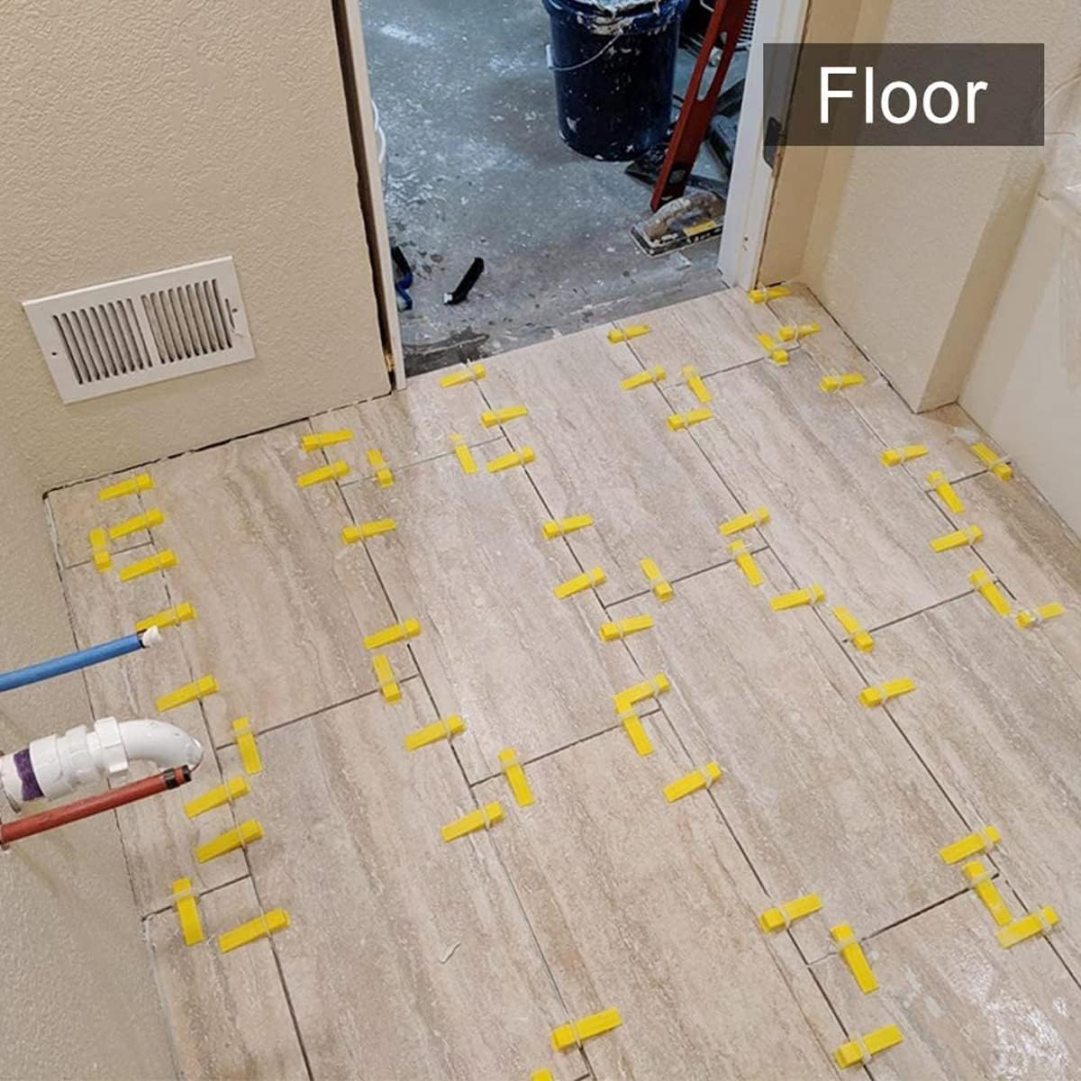 Sistema de nivelación de azulejos con alicates para azulejos, 1200 clips espaciadores de azulejos y 300 cuñas reutilizables, juego de herramientas