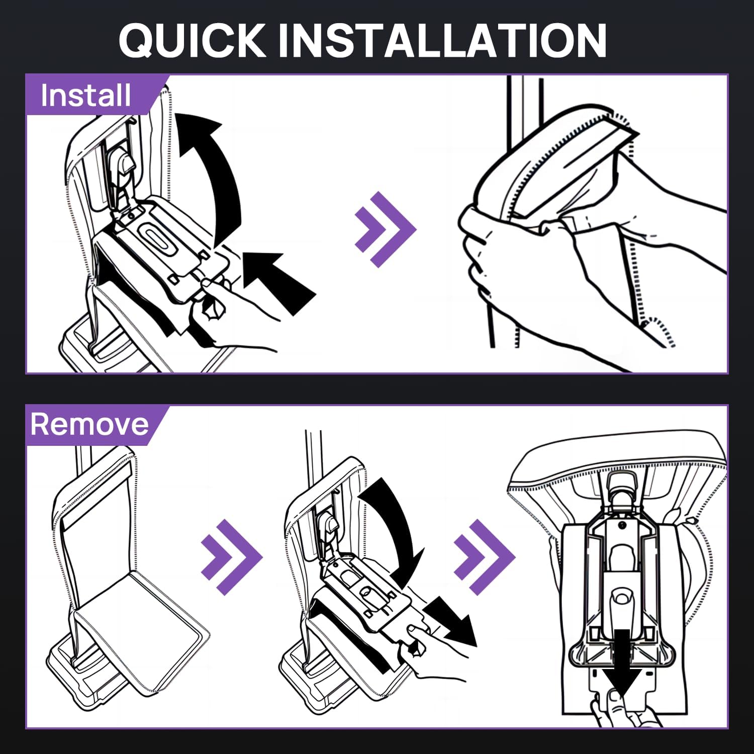 Paquete de 12 bolsas verticales de repuesto para aspiradora CC HEPA color morado, parte AK1CC6H, aptas para todos los modelos Oreck Elevate X3, X5,