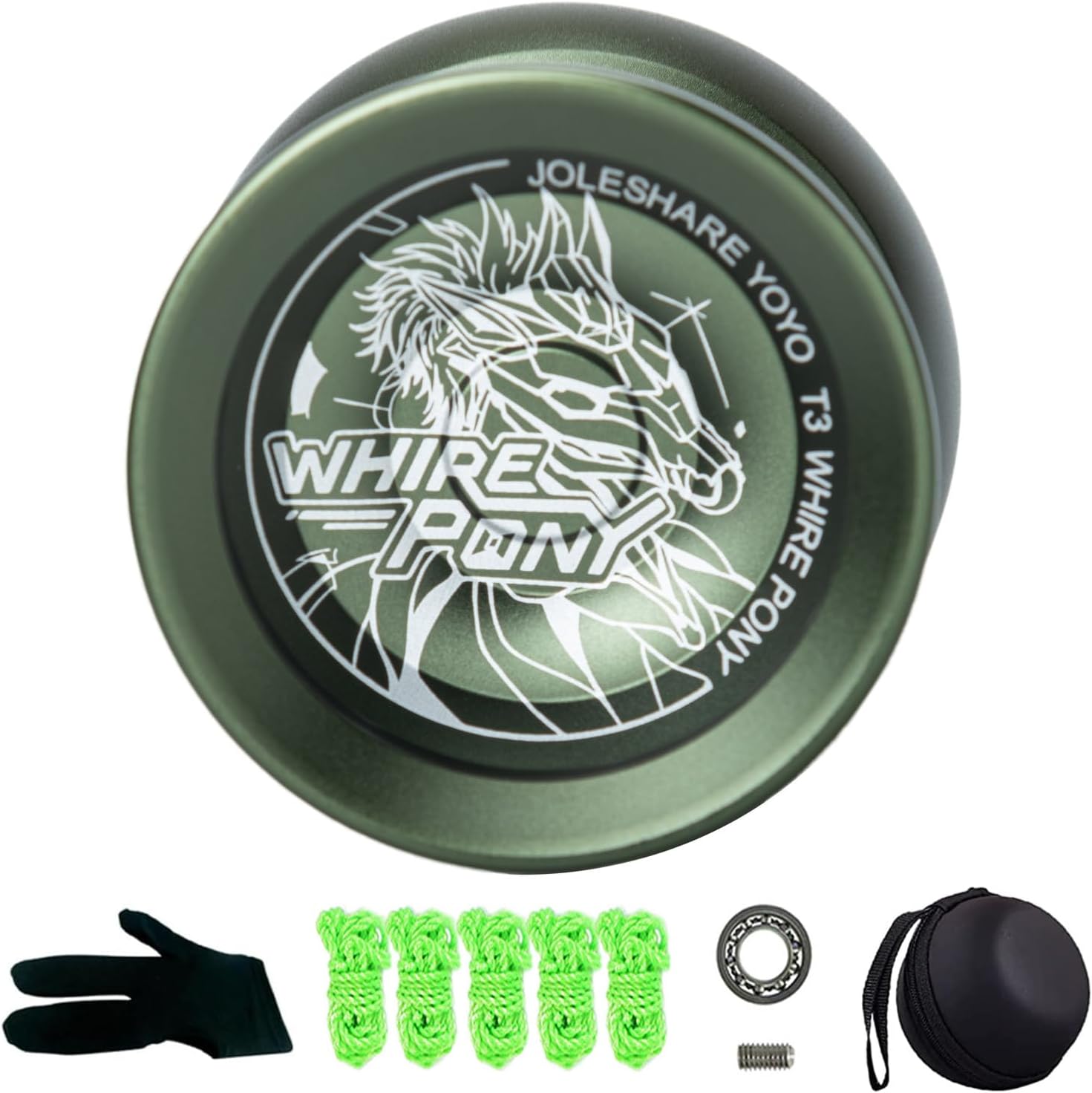 Yoyo profesional sensible de aluminio para niños principiantes, rodamiento de bolas de repuesto para jugadores avanzados de Yoyo + 1 guante + 5