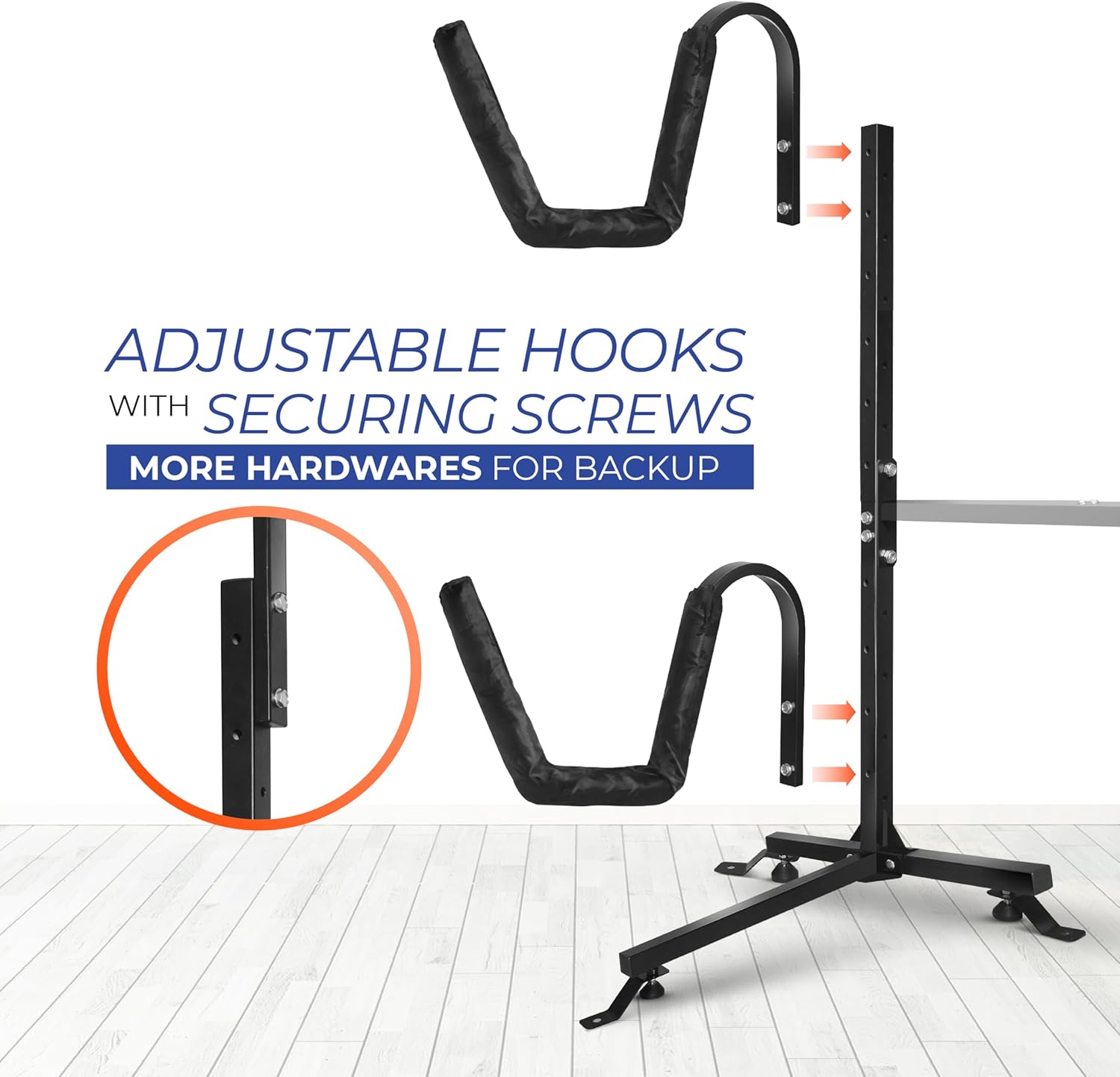 Yes4All Estante de kayak doble independiente de almacenamiento de 175 libras para garaje, soporte de acero duradero para kayak, ideal para kayaks,