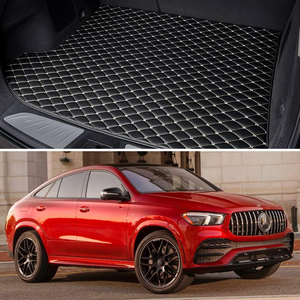 Tapete para maletero de automóvil, ajuste personalizado, compatible con Mercedes-Benz Clase GLE Coupé GLE450 GLE53 GLE63S 2021-2022 (negro con línea