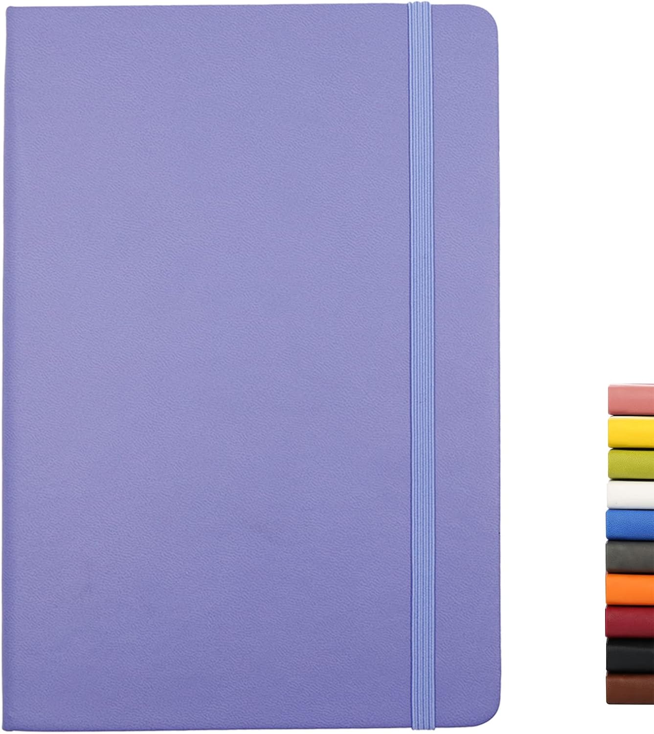Deziliao – Cuaderno de tapa dura de 160 páginas, cuadernos a rayas para el trabajo, papel grueso prémium de 100GSM, con bolsillo, tamaño mediano de