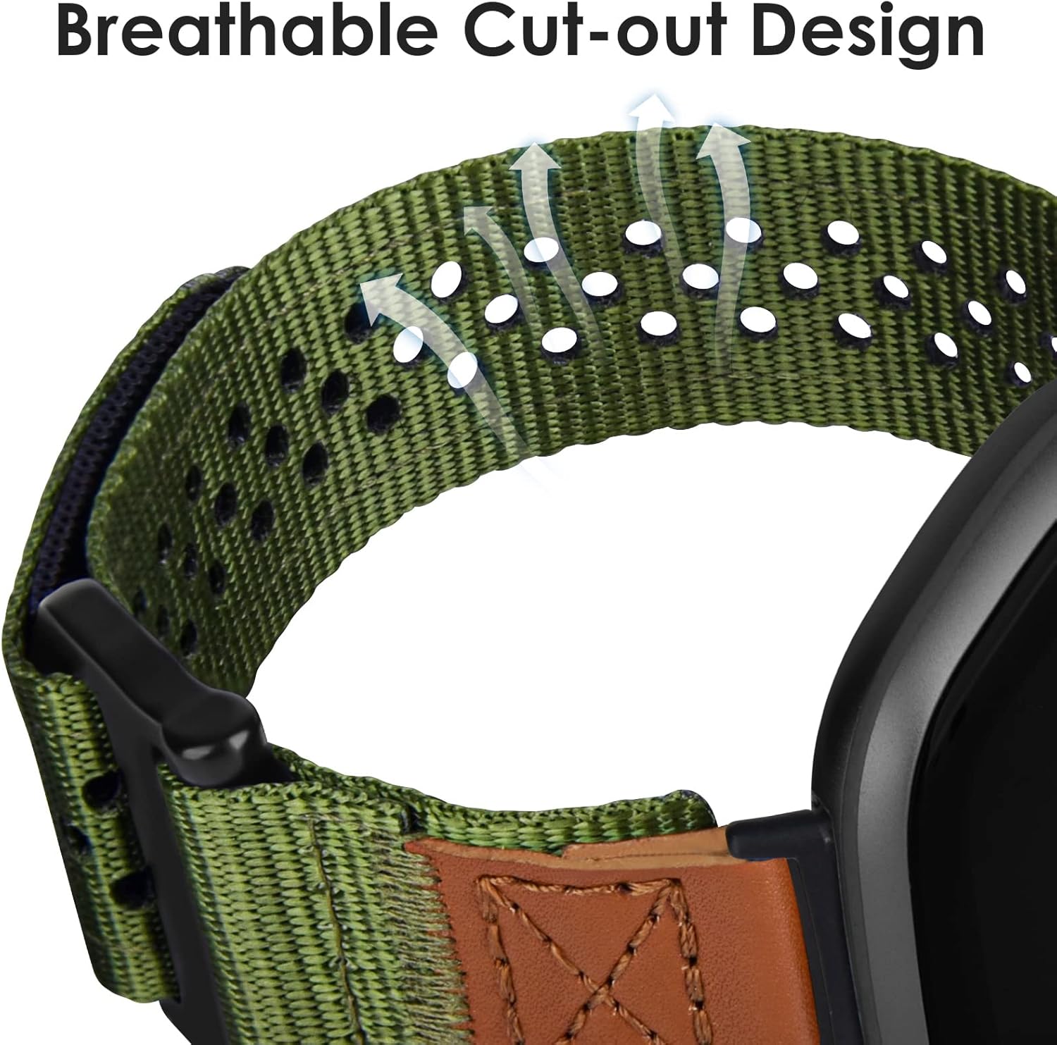 CAGOS Correas de repuesto para Fitbit Versa 3, Versa 4, Fitbit Sense, Sense 2, para mujeres y hombres, correa de nailon resistente, transpirable,