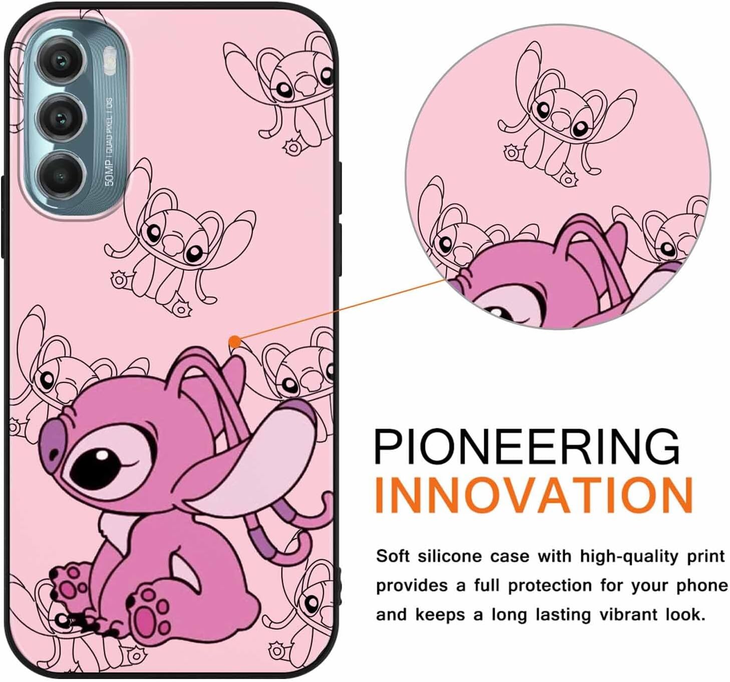 Paquete de 2 bonitas fundas de teléfono de anime para Motorola Moto G Stylus 5G (2022), funda 6.8, funda protectora de TPU suave a prueba de golpes