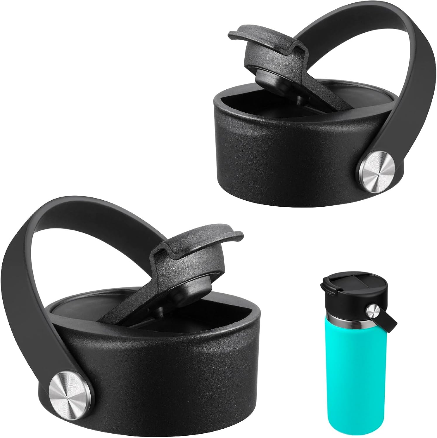 Tapa para Hydro Flask boca ancha, tapas compatibles con Hydro Flask de boca ancha de 12, 16, 18, 20, 32, 40 onzas, tapa de repuesto superior para