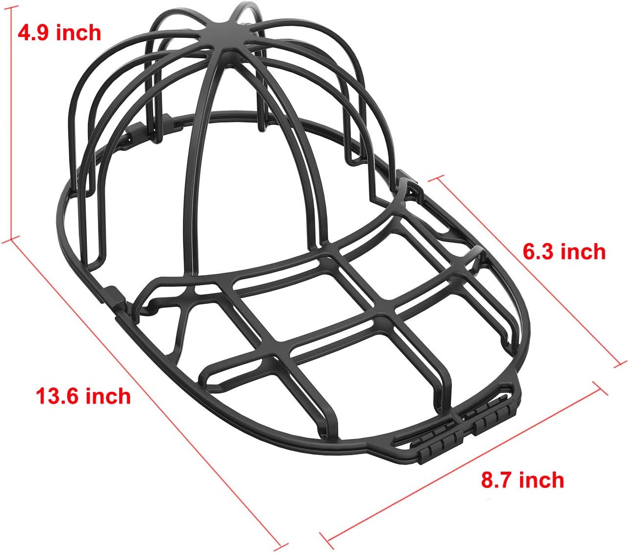 Arandelas para gorras de béisbol con bolsa de malla, apto para jaula de marco de arandela de sombreros de adultosniños, estantes protectores de