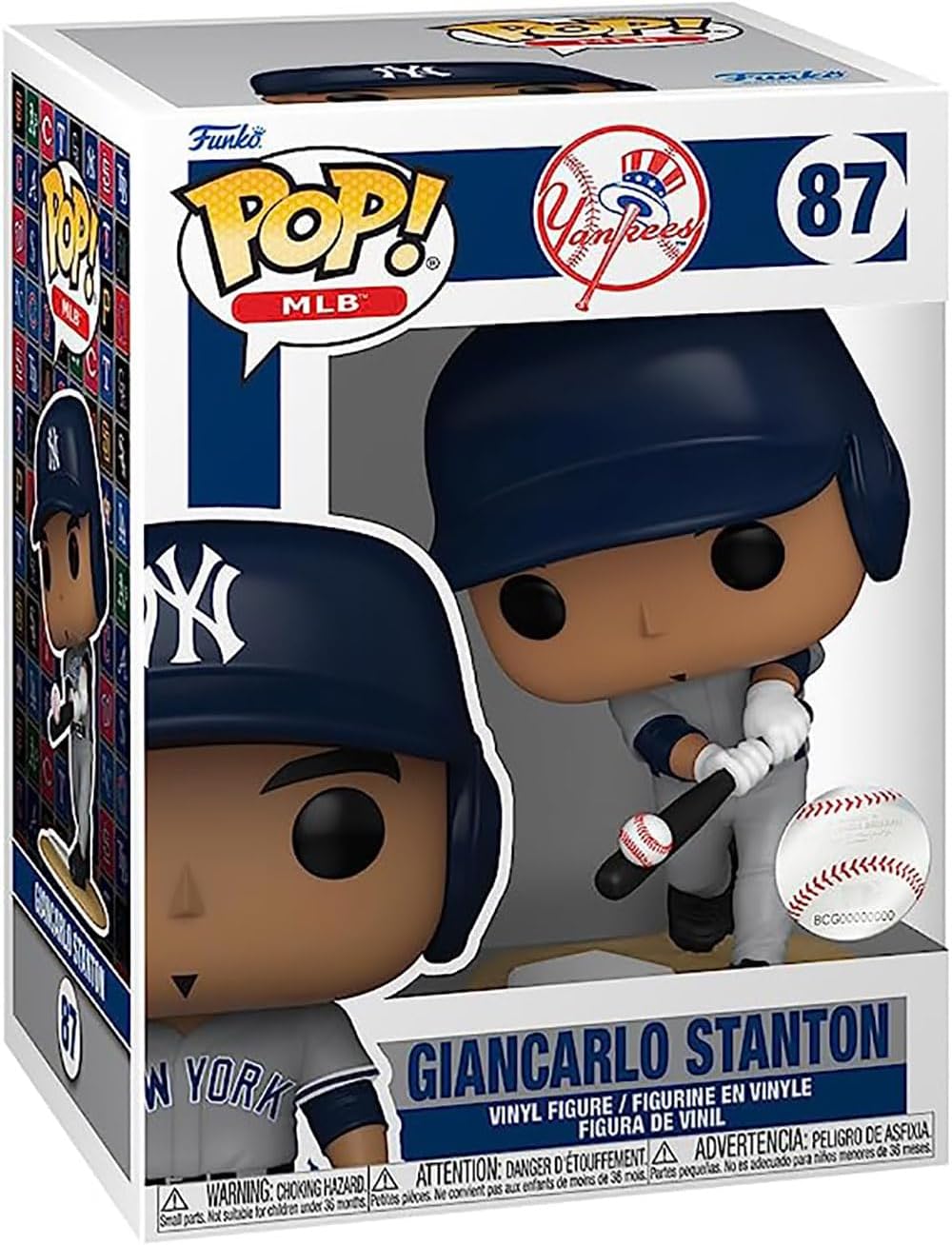 Giancarlo Stanton – Figura de vinilo #87 (con funda protectora de vinilo transparente compatible)