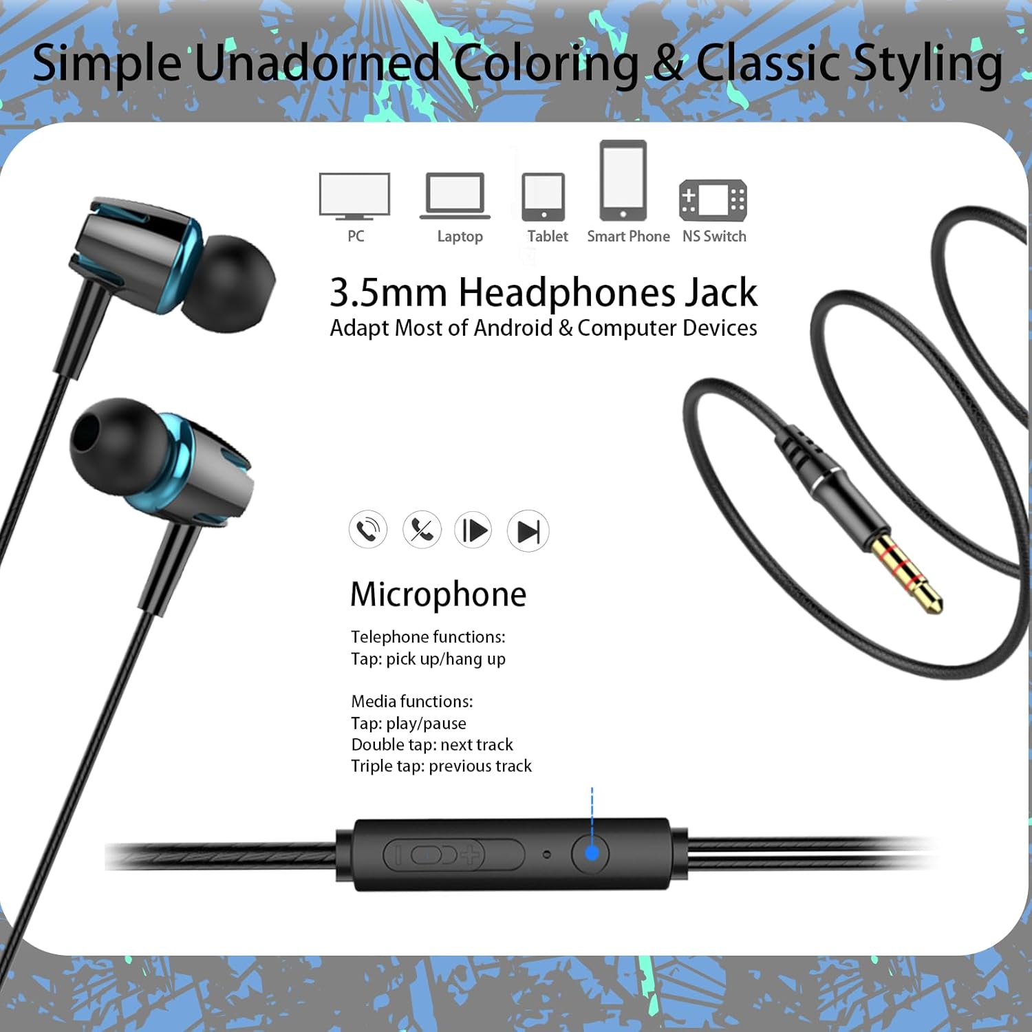 GOGOSINIS Juego de 2 auriculares con estuche para niños para la escuela, auriculares con cable con estuche y puntas de oreja de tamaño pequeño,