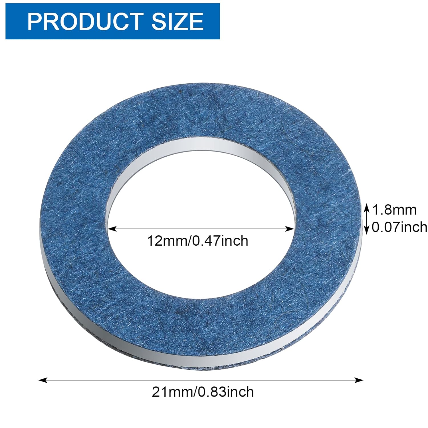 Mudder 50 juntas de aluminio para tapones de drenaje de aceite de motor (compatibles con Toyota, Scion Part)