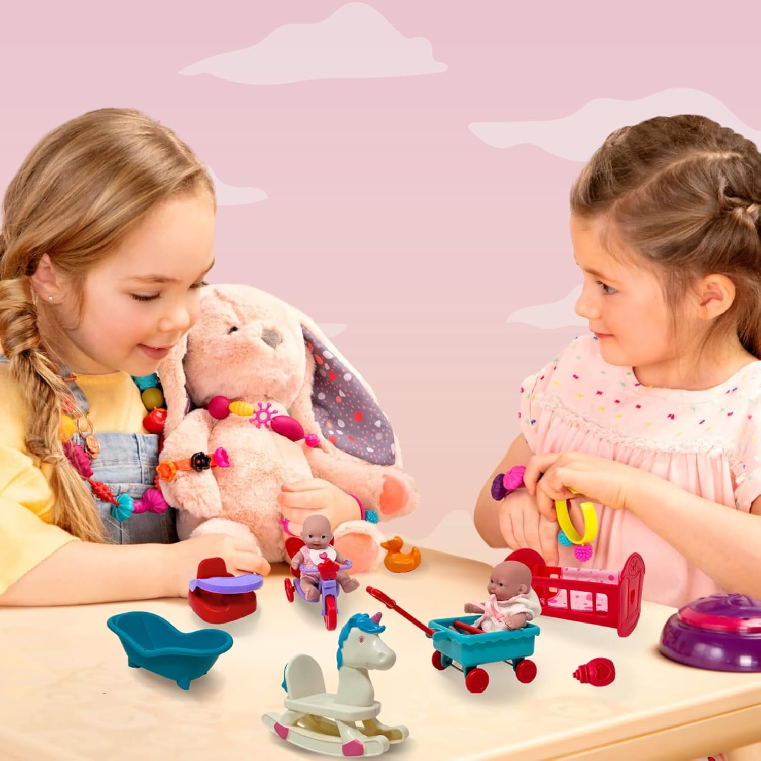 Mini juego de muñecas de bebé, juego de muñecas pequeñas con accesorios para muñecas pequeñas y muebles de muñeca de 5 pulgadas, mini muñecas para