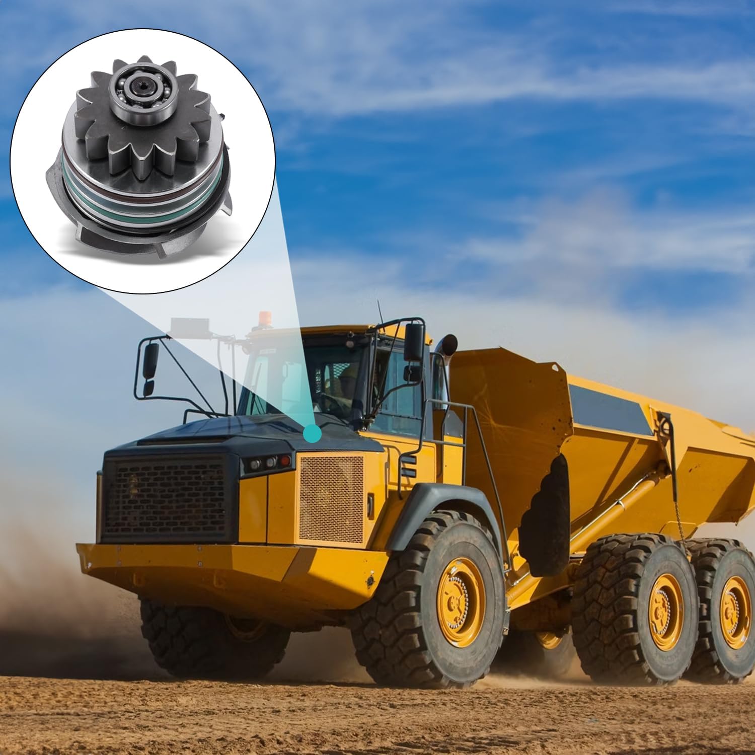 AULINK Bomba de agua RE523828 RE530194 para John Deere 4930 6090 3520 8130 850 1710 8225 8245 8270 8320 9345 1406-6221