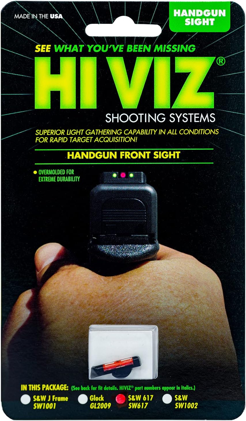 HIVIZ Smith&Wesson 617 – Mira frontal de fibra óptica (rojo)