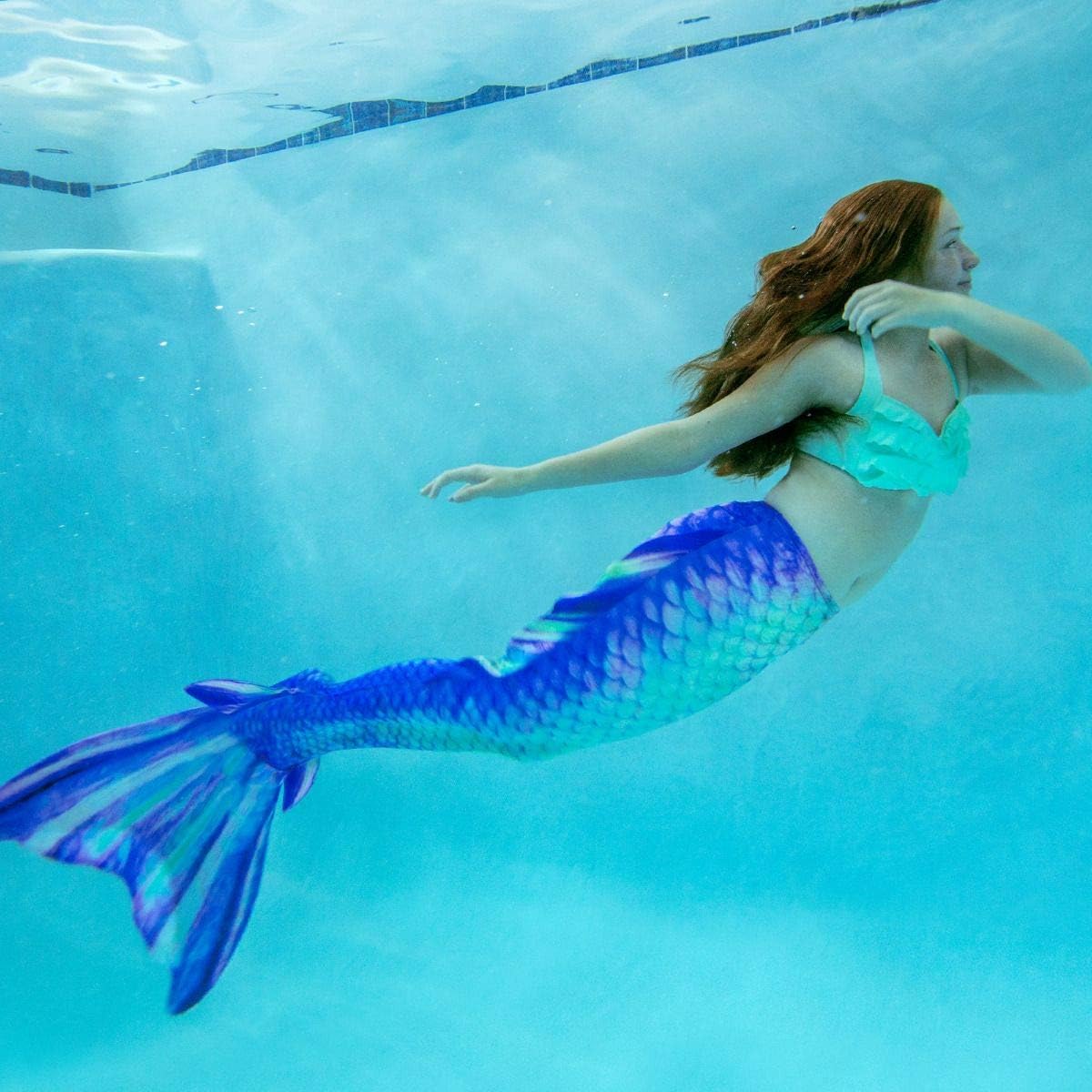 Fin Fun Atlantis Kids – Piel de cola de sirena resistente al desgaste – Inserto de monofina no incluido, para niñas
