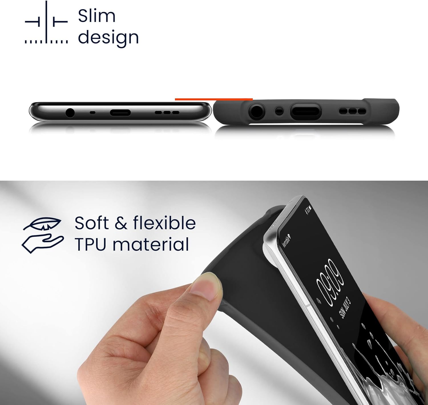kwmobile Funda compatible con Apple iPhone SE (2022)  iPhone SE (2020)  iPhone 8  iPhone 7 – Funda de TPU suave con protección para cámara, color
