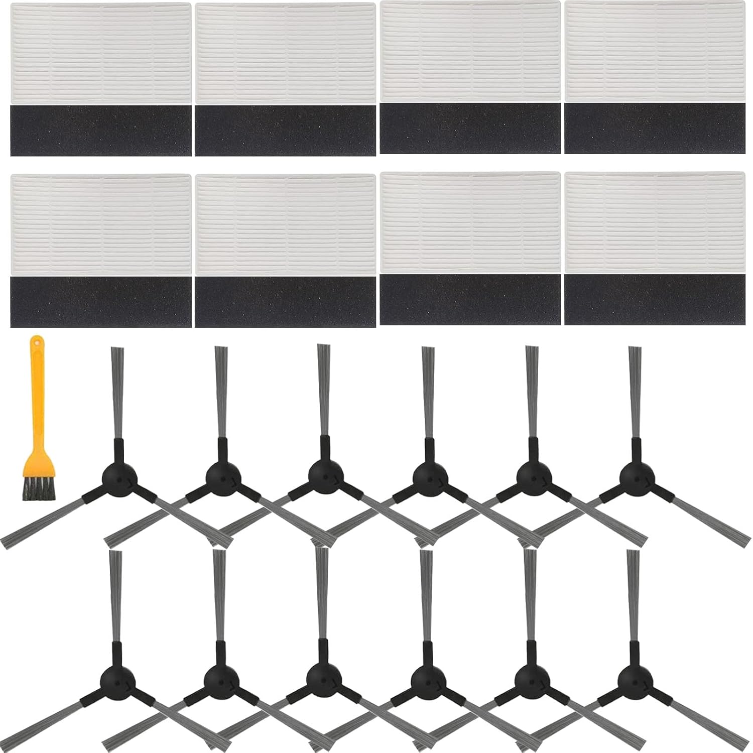 JJ Neumann Piezas de repuesto compatibles con Coredy R750 Pro Robot Aspiradora y Trapeador Combo 2700Pa Accesorios Filtros, Cepillos
