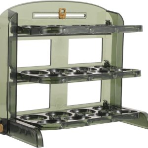 BESPORTBLE Soporte para huevos de 30 rejillas para refrigerador, contenedor de almacenamiento de huevos abatible de 3 capas para puerta de BESPORTBLE Soporte para huevos de 30 rejillas para refrigerador, contenedor de almacenamiento de huevos abatible de 3 capas para puerta de