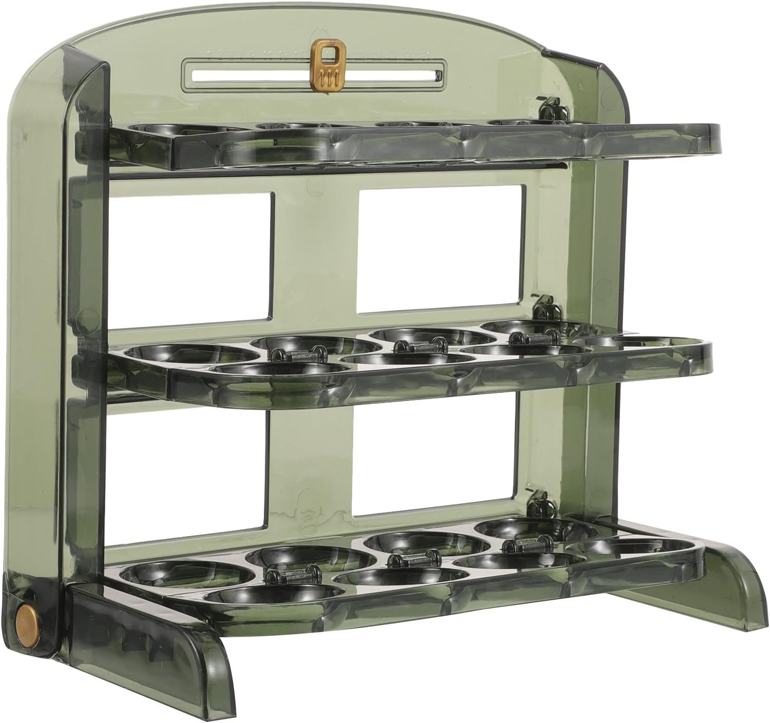 BESPORTBLE Soporte para huevos de 30 rejillas para refrigerador, contenedor de almacenamiento de huevos abatible de 3 capas para puerta de