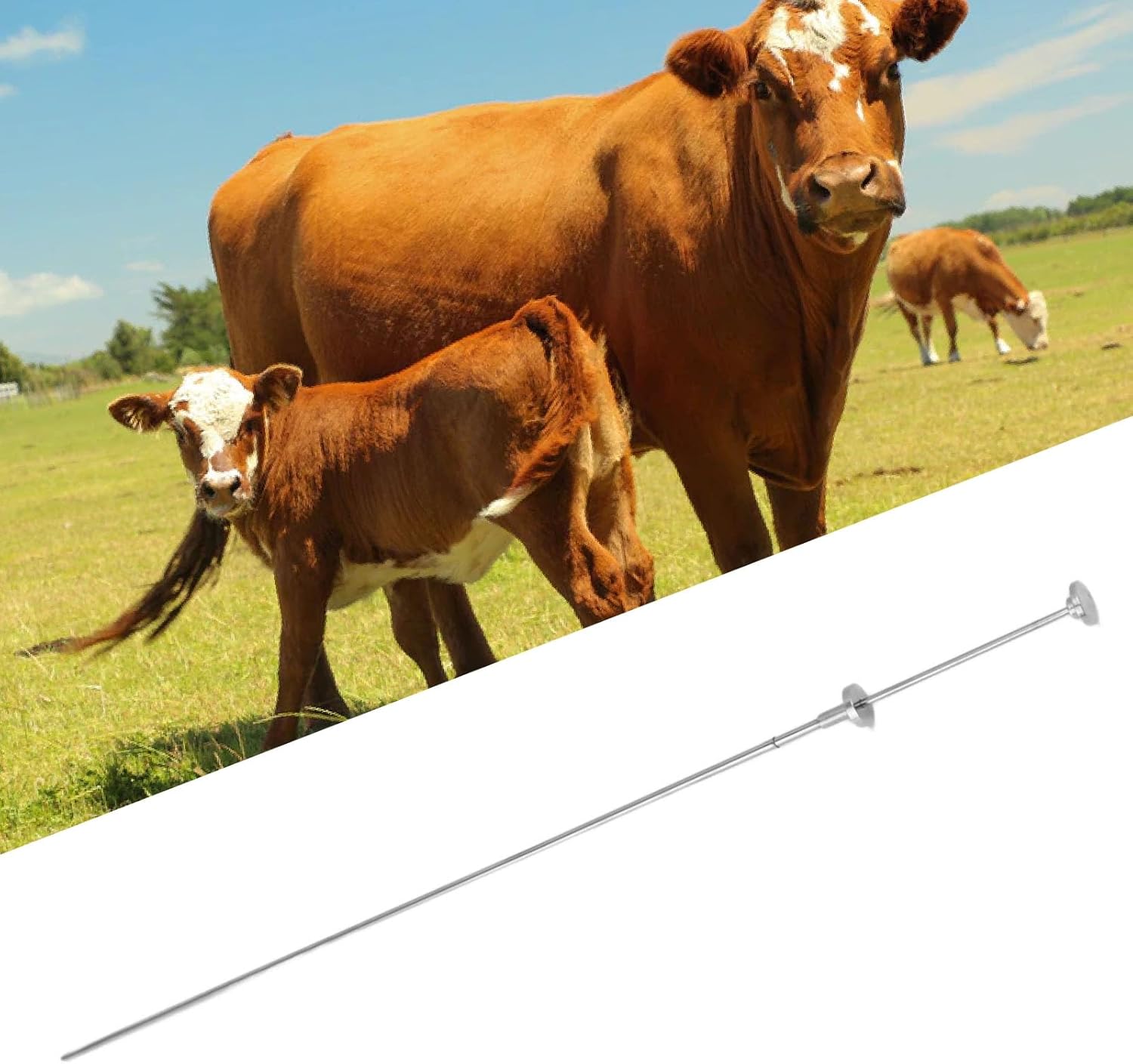 TOPINCN Herramienta de inseminación de vacas para pistola 0.0 fl oz 0.0 fl oz Granja manga externa de vaca Inseminación Utensilio Herramienta