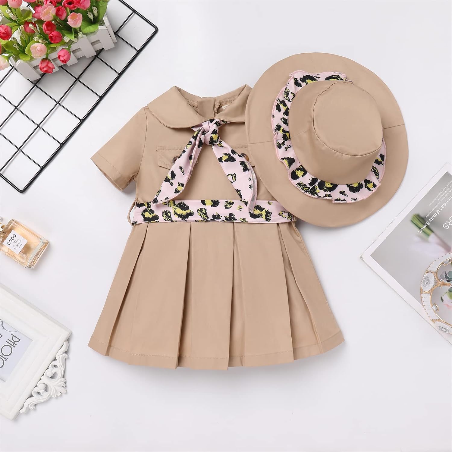IBTOM CASTLE Conjunto de ropa de primer cumpleaños para niña, camiseta de manga corta + pantalones cortos con volantes + diadema de princesa pastel