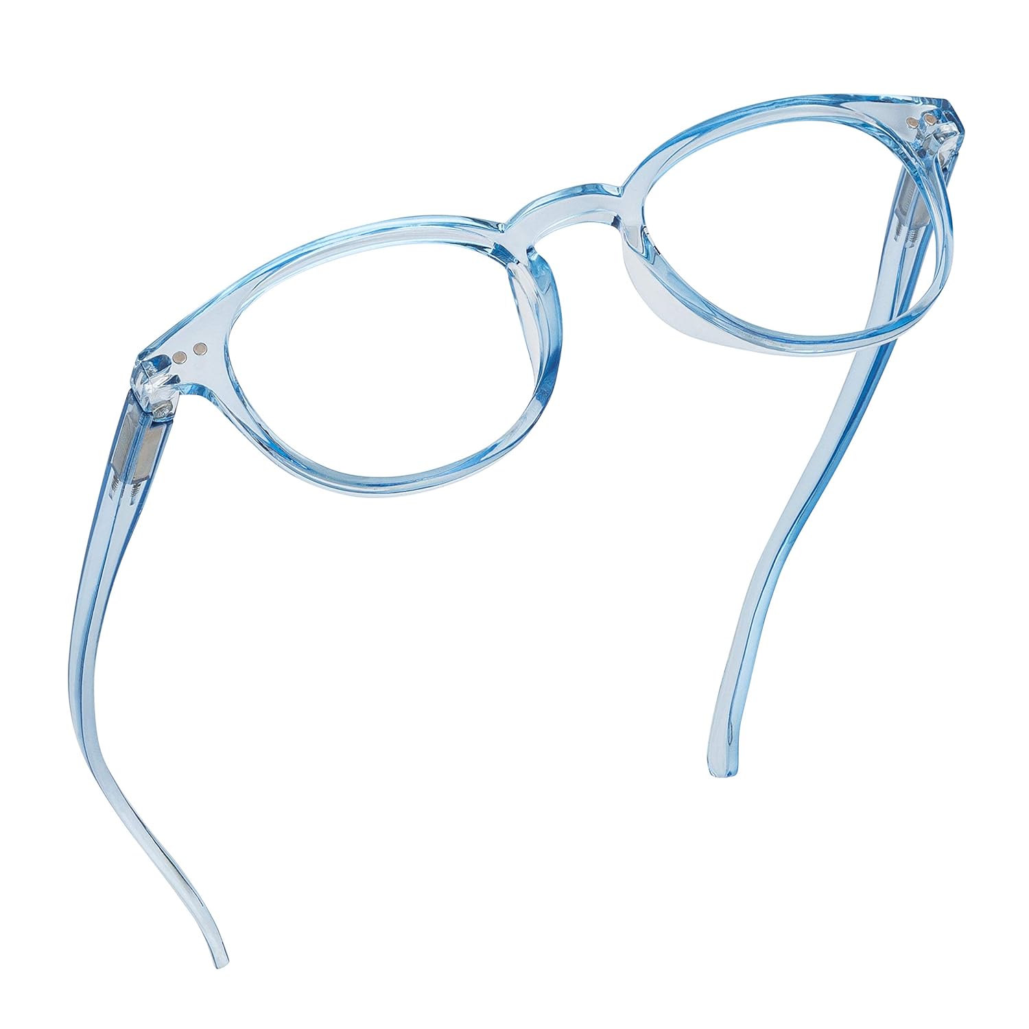 Readerest Lentes de lectura con bloqueo de luz azul (azul claro, aumento de 2.50), anteojos para computadora con lente reflectante fina,
