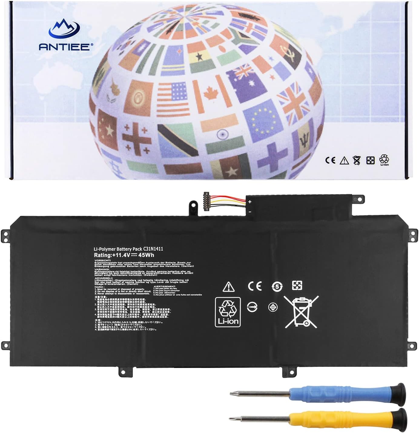 ANTIEE C31N1411 – Batería para portátil compatible con ASUS ZenBook UX305 UX305F UX305FA UX305C UX305CA U305F U305FA U305UA U305CA U305LA Series