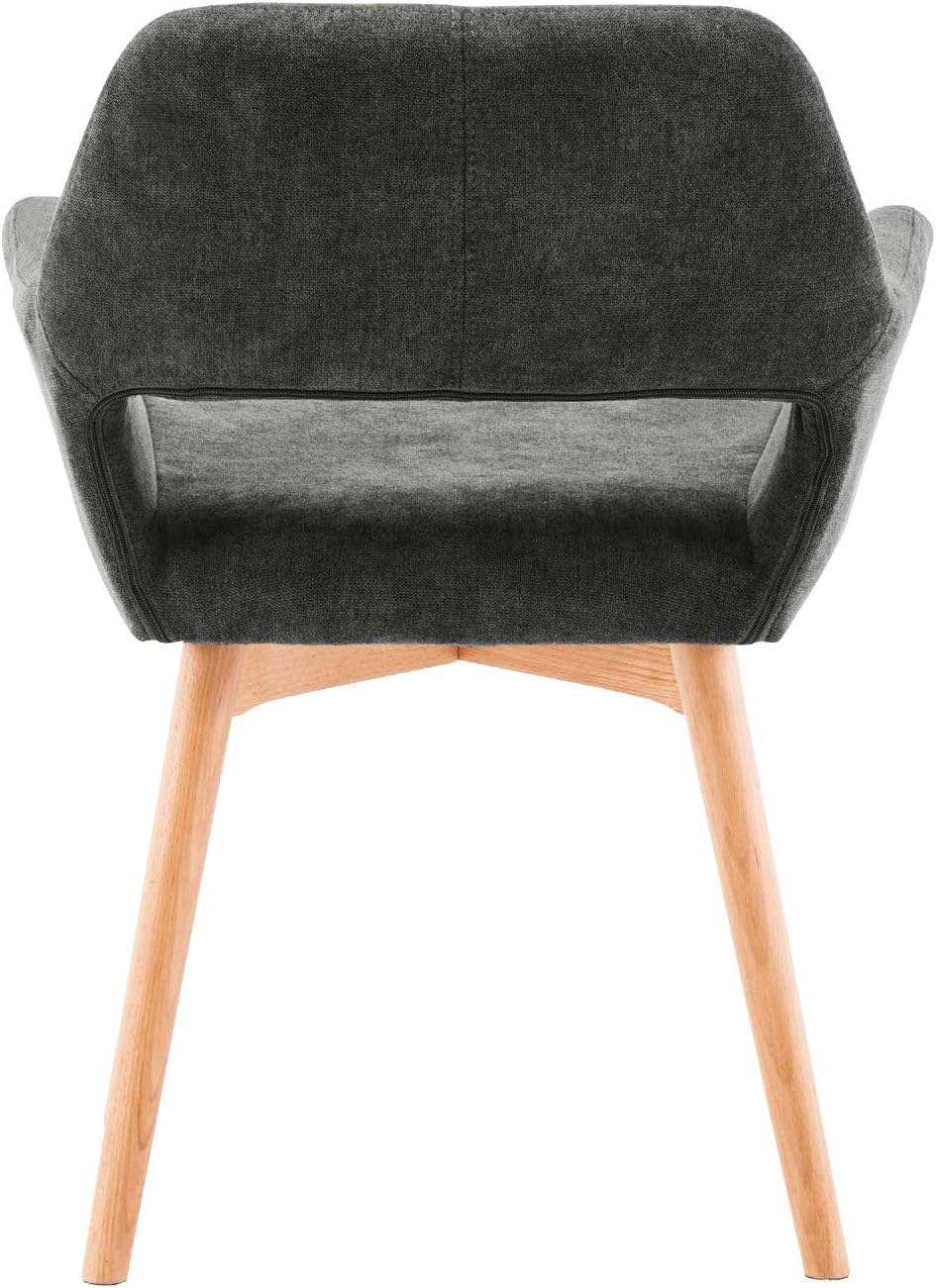 Juego de 4 sillas de comedor modernas de mediados de siglo, 2 y 6 cómodas sillas decorativas de tela tapizada para cocina, comedor, sala de estar,