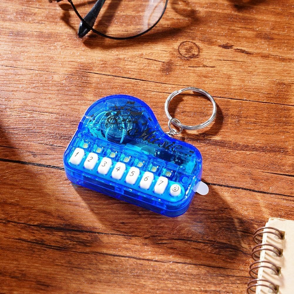 Llavero de micro piano negro, teclado portátil, mini llavero de teclado electrónico con luces, pianos y teclados, llavero de instrumentos musicales,